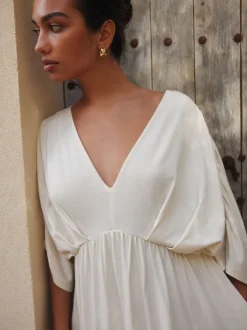 Next écru - Robe longue caftan en jersey Discount