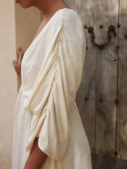 Next écru - Robe longue caftan en jersey Discount