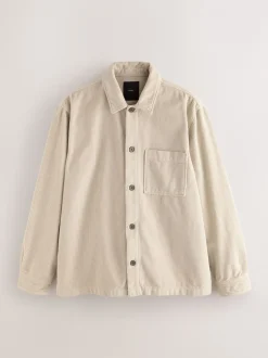 Next écru - Surchemise veste-chemise en velours côtelé à poche unique Outlet
