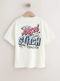 Next écru - T-shirt graphique oversize Lilo & Stitch (3-16ans) Sale