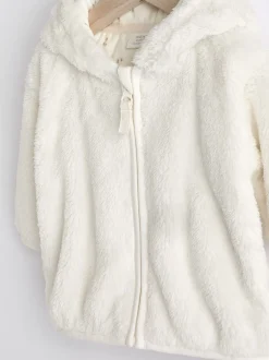 Next écru - Veste à capuche bébé en polaire (0mois2ans) Hot