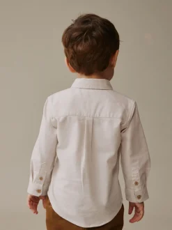 Next - Chemise Oxford à manches longues (3mths-7yrs) Écru avec personnage Online