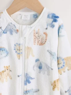 Next Écru imprimé safari - Dors-bien bébé pour polaire Clearance