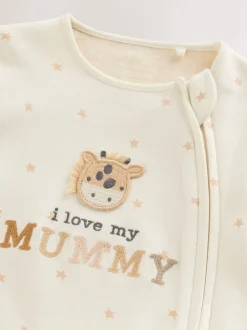 Next Écru J'aime ma maman - Dors-bien bébé zippé bidirectionnel (0-18mois) Online