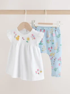 Next Écru motif fée - Ensemble 2 Pieces à Manches courtes avec BÉBÉ et Leggings (0mois-2ans) Sale