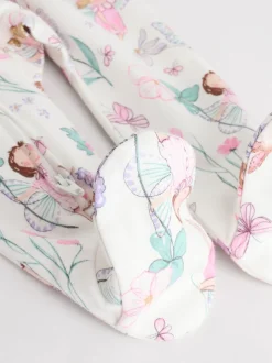 Next Écru motif fée - Lot de 3 dors-bien bébé à fermeture éclair bidirectionnelle (0-2ans) Best