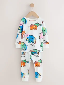 Next Écru/bleu/rose éléphant - Pyjama Loros simple (9mois-8ans) Best