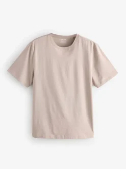 Next - Ajustement régulier - Lot de t-shirts essentiels en coton 6 Écru/Bleu/Vert/Neutre Mushroom/Gris/Pierre New