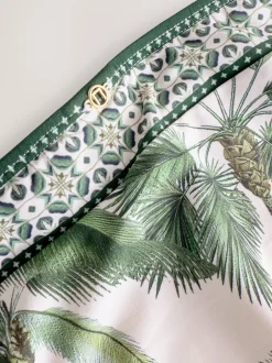 Next - Bas de bikini Imprimé Écru/vert palmier Clearance