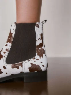 Next - Bottines Chelsea ultra confortables Cuir à imprimé vache Best