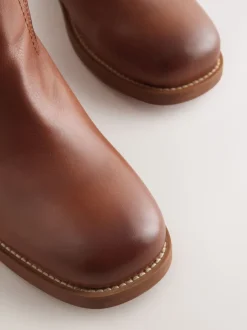 Next Cuir marron fauve - Bottes à enfiler Forever Comfort® hauteur genou Discount