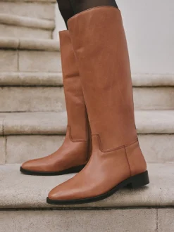 Next Cuir marron fauve - Bottes d’équitation plates Forever Comfort® Online