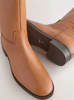 Next Cuir marron fauve - Bottes d’équitation plates Forever Comfort® Online