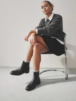 Next - Bottines Chelsea ultra confortables Cuir noir Hot