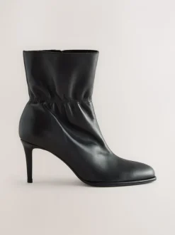 Next Cuir noir - Bottines Forever Comfort® froncées Hot