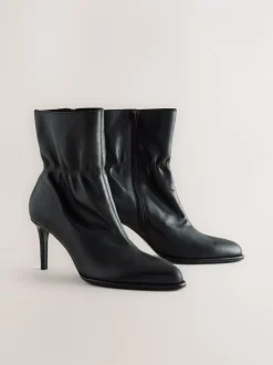 Next Cuir noir - Bottines Forever Comfort® froncées Hot