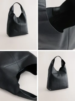 Next Cuir noir - Sac à bandoulière ample Online