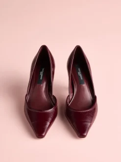 Next Cuir rouge bourgogne - Tabitha Simmons x Mary Grace talons en cuir à bout pointu Online