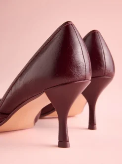 Next Cuir rouge bourgogne - Tabitha Simmons x Mary Grace talons en cuir à bout pointu Online