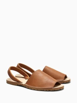 Next Cuir Tan - Sandales en cuir Beach Best