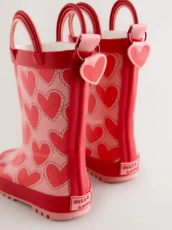 Next - Gérer Wellies Cœur rose/rouge