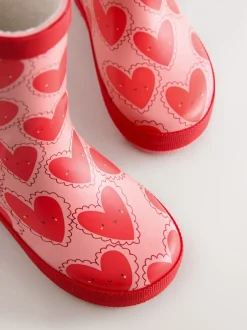 Next - Gérer Wellies Cœur rose/rouge