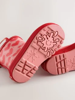 Next - Gérer Wellies Cœur rose/rouge