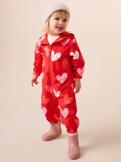 Next Cœur rouge - Combinaison imperméable imprimée (6 mois-7 ans) Hot