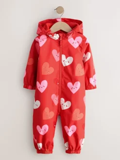 Next Cœur rouge - Combinaison imperméable imprimée (6 mois-7 ans) Hot