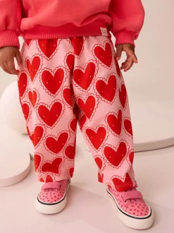 Next - Pantalons Coupe ballon texturés (3mths-7yrs) Cœur rouge New