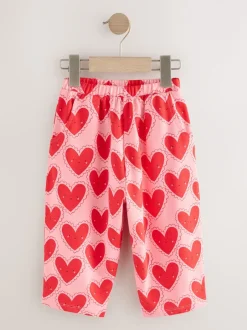 Next - Pantalons Coupe ballon texturés (3mths-7yrs) Cœur rouge New