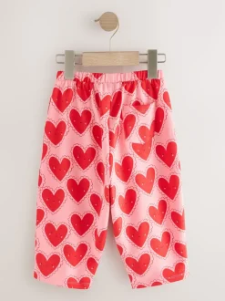 Next - Pantalons Coupe ballon texturés (3mths-7yrs) Cœur rouge New