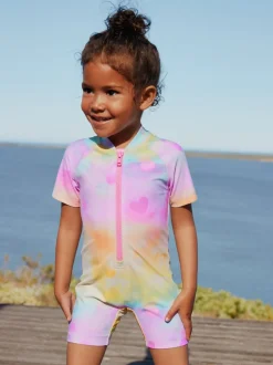 Next - Maillot de bain Sunsafe (3mths-10yrs) Cœurs arc-en-ciel ombrés