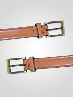 D555 ANTHONY Bord à boucle carrée cousu en faux 2.7 Ceinture en cuir d’une largeur cm Clearance