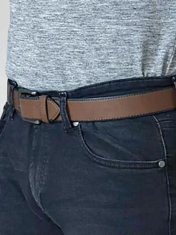 D555 avant Bord bruni Faux 3. Ceinture en cuir de largeur 50 cm Outlet