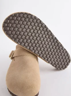 Next Daim neutre - sabots en cuir avec semelle plantaire Hot