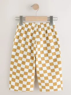 Next - Pantalon large à enfiler (3mois-7ans) Damier jaune/blanc Hot
