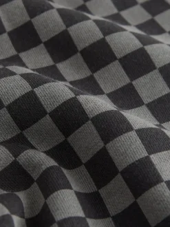 Next - Joggings Jambe large en jersey (3mois à7ans) damier Noir et blanc Outlet