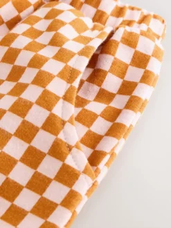 Next Damier orange - Pantalon jambe Barrel (3mois-7ans) Outlet