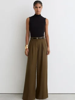 Reiss Débardeur Simone à col montant en coton extensible Discount