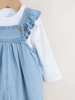 Next Denim - Ensemble Salopettes et Body Manches longues 2 Pieces (0mois-3ans) Discount