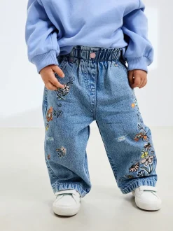 Next Denim - Jean à fleurs (3mois à7ans) Outlet