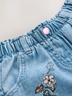 Next Denim - Jean à fleurs (3mois à7ans) Outlet