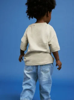 Next Denim bleu clair - Jeans à plis (3mths-7yrs) New