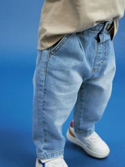 Next Denim bleu clair - Jeans à plis (3mths-7yrs) New