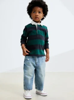 Next Denim effet vieilli bleu clair - Jeans à jambe large (3mths-7yrs) Hot