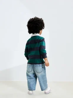 Next Denim effet vieilli bleu clair - Jeans à jambe large (3mths-7yrs) Hot