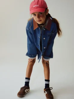 Next Denim Mid Blue - Veste à col en velours côtelé (3-16ans) Outlet