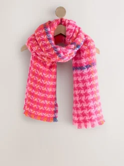 Next Dent de chien rose - Écharpe épaisse New