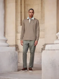 Next - Maillot de rugby Dent de chiot brun fauve Clearance